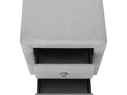 Nightstand, Storage Drawer Versatile Use, Upholstered, Transitional