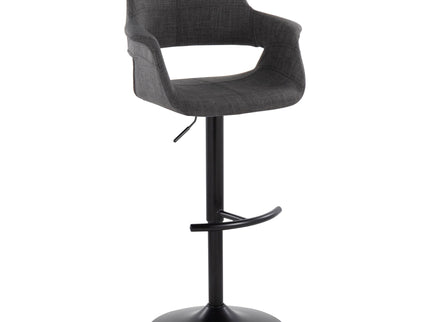 Vintage Flair - Mid Century Modern Adjustable Barstool With Swivel & Rounded T Footrest (Set of 2)