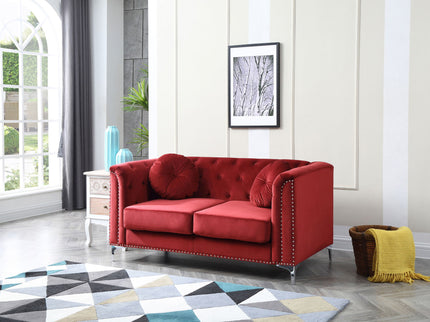 Stylish Sloped Arm Loveseat