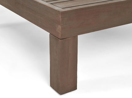 Oana Brava - Rustic Coffee Table With Slat Panel Design - Gray