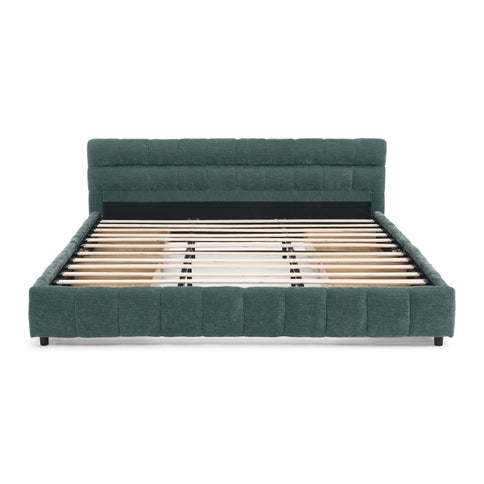Modern Platform Bed Frame With Thick Fabric