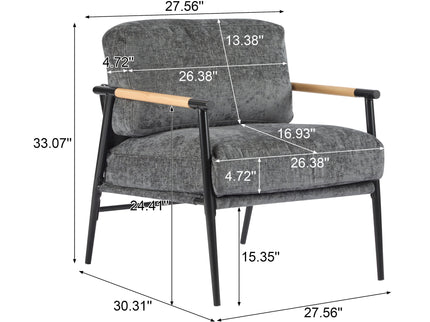 Modern Accent Chair With Cushions, Cozy Seating