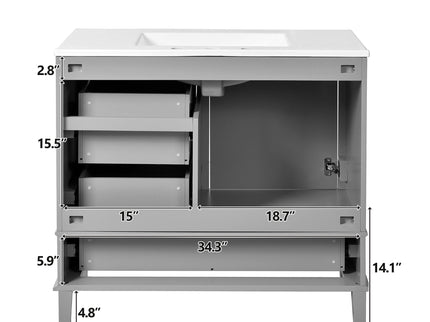 Traditional Bathroom Vanity Set With Soft Close Doors