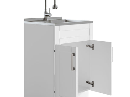 Hennessy - Deluxe Laundry Cabinet With Faucet And Stainless Steel Sink