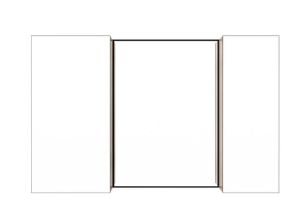 43.3" Wall Mounted Bathroom Cabinet With Adjustable Shelves, Door Storage Cabinet - Imitative Oak