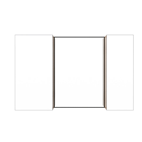 43.3" Wall Mounted Bathroom Cabinet With Adjustable Shelves, Door Storage Cabinet - Imitative Oak