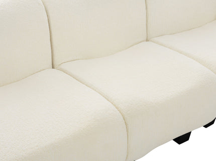 3 Seater Sofa Couch With Curved Armrests