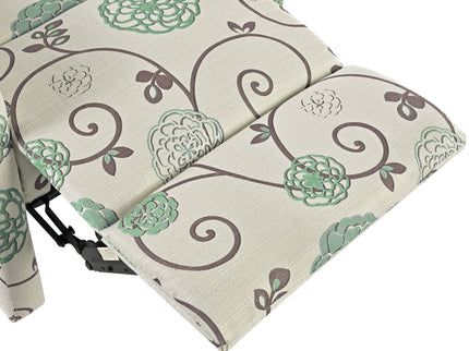 Modern Manual Recliner, Home Theater Chair With Adjustable Backrest For Living Room - Beige / Blue