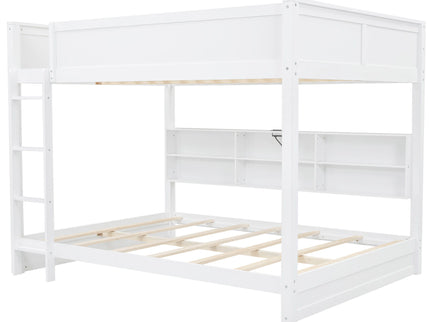 Bunk Bed With Storage Cabinets And USB Ports
