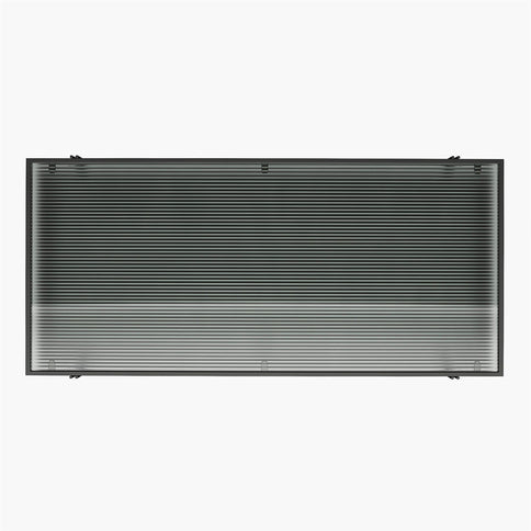 Vance - Computer Desk With Fluted Glass Desktop - Black