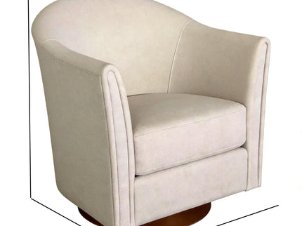 360 Degree Rotating Barrel Armchair For Living Room - Cream Beige