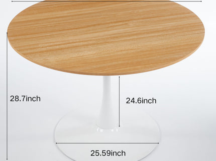 Mid-Century Tulip Dining Table With Round Top