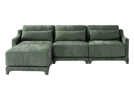 Stylish Sofa With Ottoman And Lumbar Pillows, Ergonomic Design