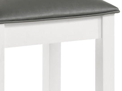 Vanity Stool With Padded Seat - White