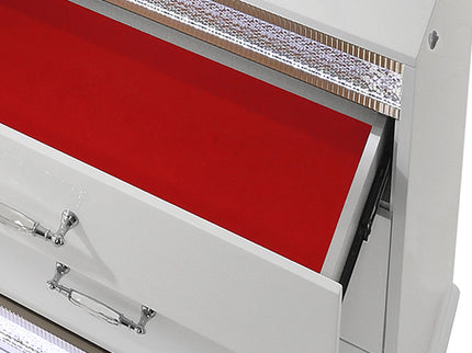 Glam - 6 Drawer Dresser With LED Lighting (Includes Dresser Only) - White