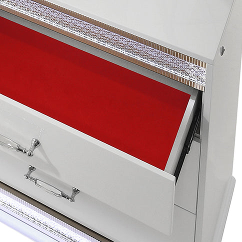 Glam - 6 Drawer Dresser With LED Lighting (Includes Dresser Only) - White