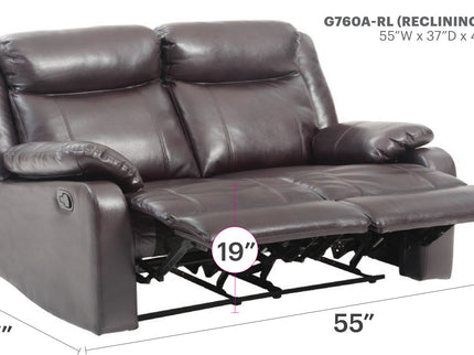Ward - Stylish Reclining Loveseat For Two