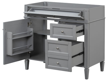 Bathroom Vanity With 2 Drawers And Tip-Out Drawer, Storage Cabinet