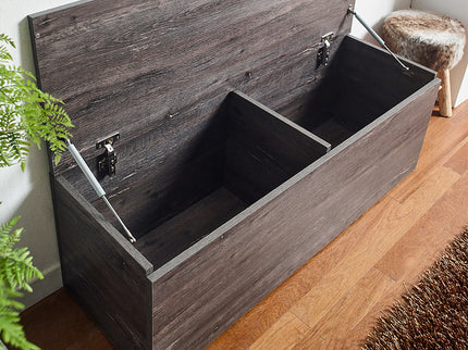 Dean - Storage Bench With Extra Storage - Rustic Gray