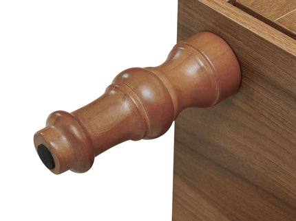 Tall Kitchen Pantry Cabinet With Hollow Carved Doors Adjustable Shelves Versatile Storage Cabinet For Kitchen - Walnut