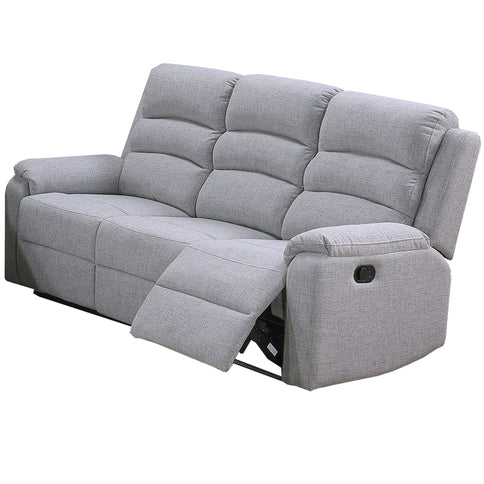 Motion Sofa 1 Piece Horizontal Tufting Cushion Backrest Upholstered Sofa - Beige