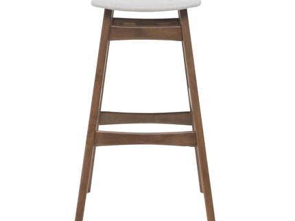Mid Century Modern Bar Stool Set With Upholstered Seating