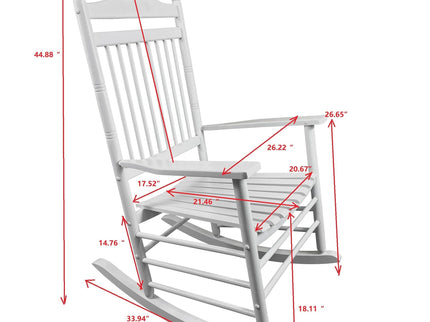 Balcony Porch Adult Rocking Chair - Wood