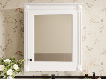 Wall Mounted Bathroom Storage Cabinet With Mirror, Medicine Cabinet With Height Adjustable Shelf