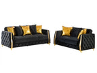 Black / 2 Pc. Sofa, Loveseat