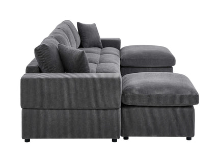Upholstered Symmetrical Modular Sectional With 6 Seating