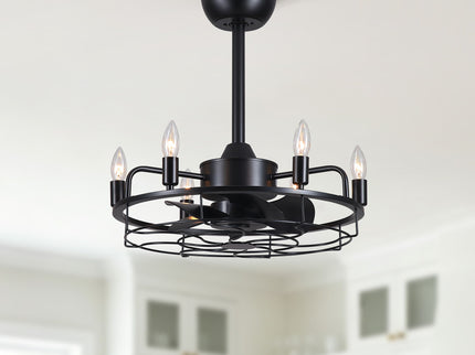 Modern Farmhouse Ceiling Fan, Adjustable Hanging