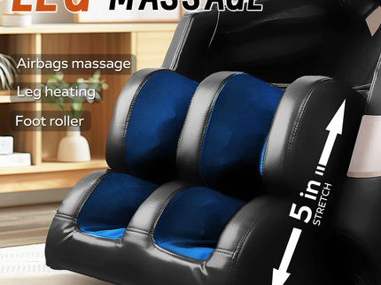 Massage Chair Recliner & Zero Gravity With Full Body Air Pressure - Black