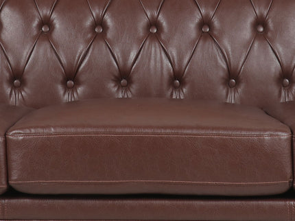 Traditional Square Arm Removable Cushion 3 Seater Sofa