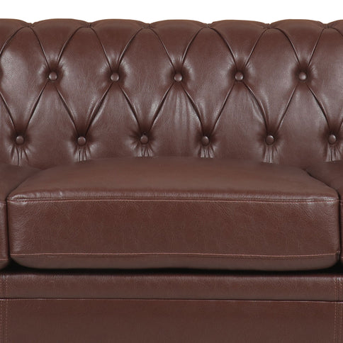 Traditional Square Arm Removable Cushion 3 Seater Sofa