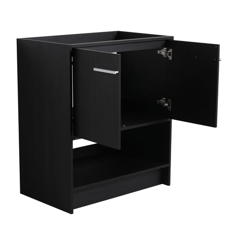 Modern Bathroom Vanity With Ceramic Sink, Freestanding Cabinet, Soft Closing Doors