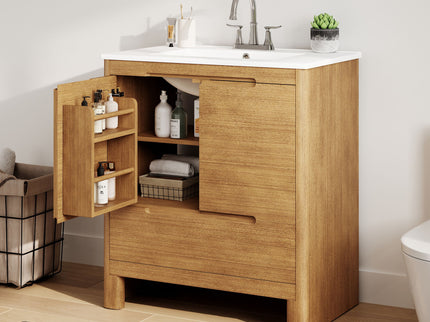Softened Modern Bathroom Vanity With Sink
