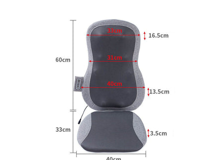 Therapeutic Shiatsu Massage Cushion With Heat Function, Polypropylene - Gray