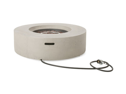 Modern Lightweight Concrete Outdoor Circular Fire Pit 50, 000 Btu