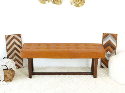 Cameron - Bench - Brown / Tan
