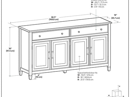 Connaught - Large Sideboard Buffet Storage Cabinet