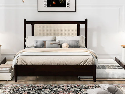 Platform Bed With 2 Big Drawers & Trundle