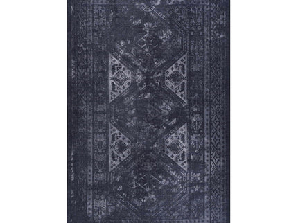 Maval - 3' X 5' Washable Area Rug - Black / Gray