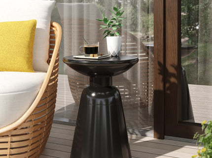 Outdoor Modern Metal End Large Table