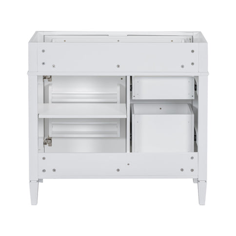 Bathroom Vanity With 2 Drawers And Tip-Out Drawer, Storage Cabinet