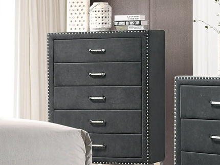 5 Drawer Bedroom Chest With Crystal Pulls