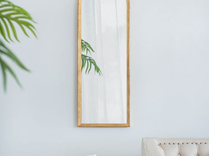 Wood Floor Mirror, Full Body Mirror Dressing Make Up Mirror For Bathroom