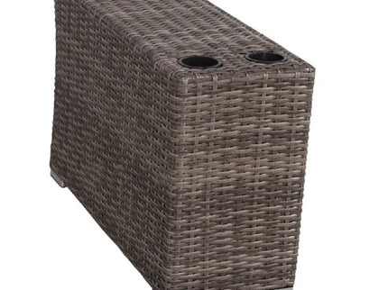 Wicker Outdoor Lounge Set With Cushions And Fire Pit