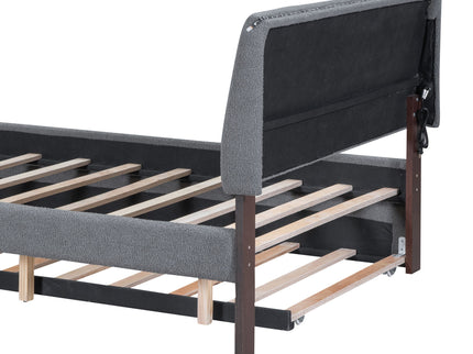 Upholstered Platform Bed With Trundle
