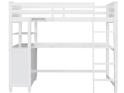 Loft Bed With Drawers With Desk And Shelves