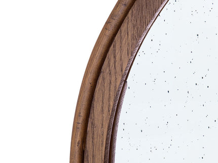 Hand Carved Rose Antique Mirror Frame, Wood Arch Mirror Wall Decor For Living Room